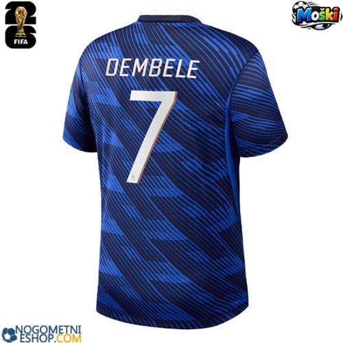 Moški Nogometni dresi Francija Ousmane Dembele #7 Domači SP 2026 Kratek Rokav